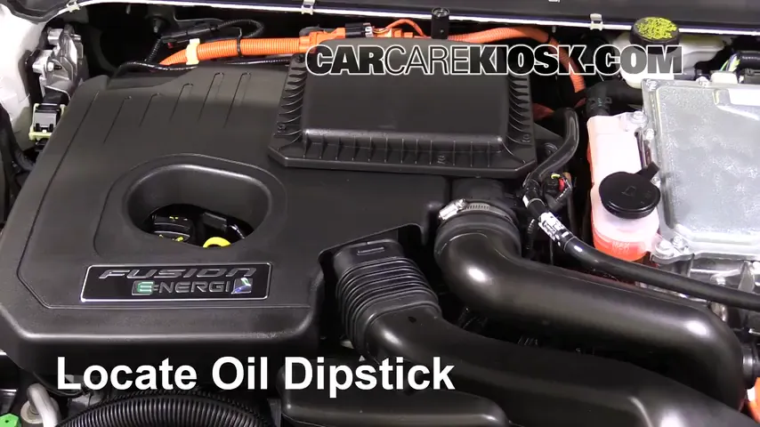 2017 Ford Fusion Energi Titanium 2.0L 4 Cyl. Oil Check Oil Level